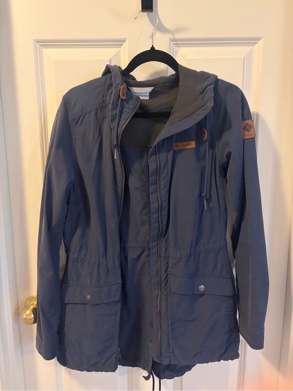 Columbia Slate Blue Hooded Lightweight Jacket